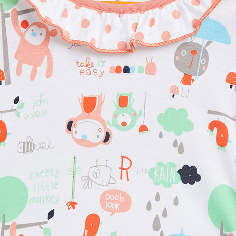 Girls Printed Cotton A-Line Dress/Frock - Camey Shop