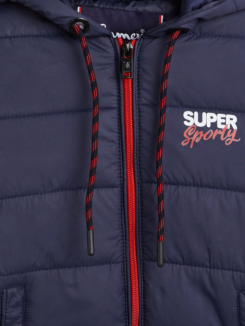 Kids Boys Regular Fit Hodded Bomber Jacket For Winter Wear - Camey Shop