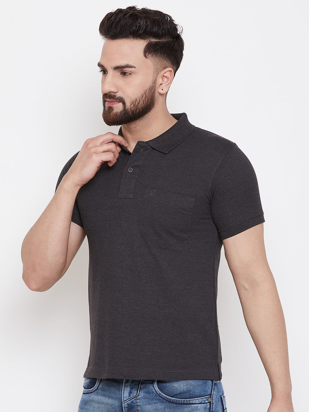 Camey Men's Cotton Matte Polo Collar T-Shirt - Camey Shop