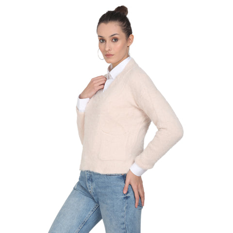 CAMEY Women Woolen v-Neck Sweater - Camey Shop