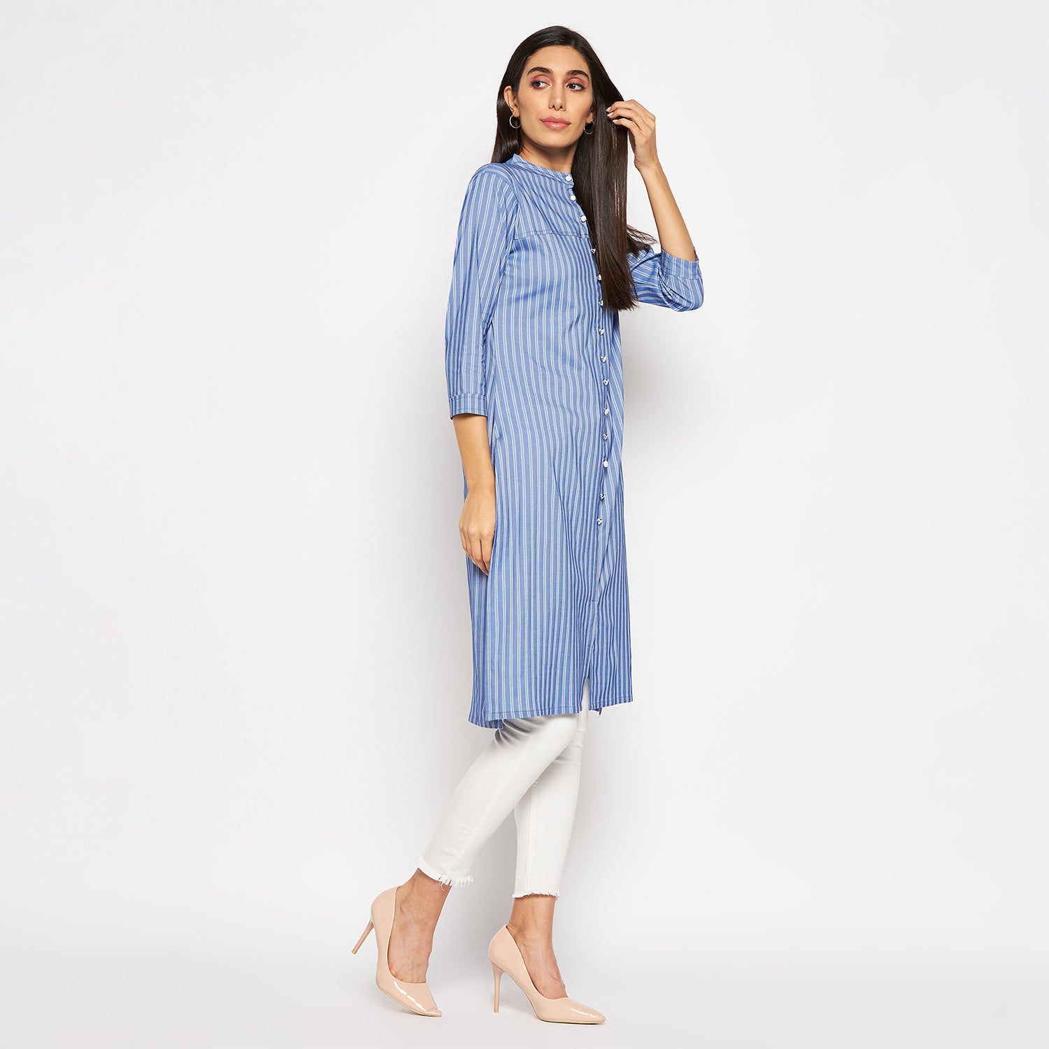 Camey Women Striped Straight Kurta - Camey Shop