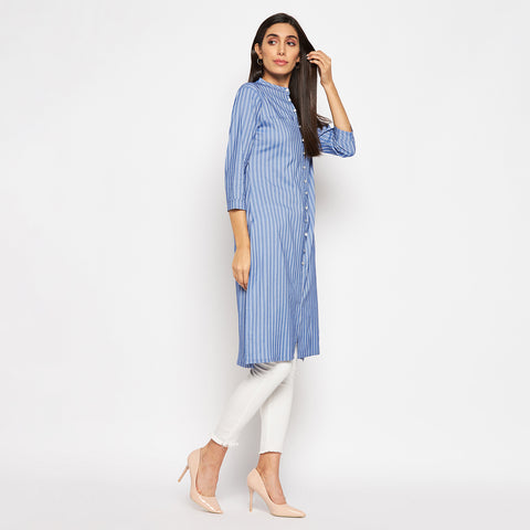 Camey Women Striped Straight Kurta - Camey Shop