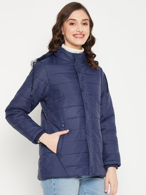 Women's Regular Fit Hodded Bomber Jacket For Winter Wear |Full Sleeve | Zipper | Casual Jacket For Woman & Girl | Western Stylish Jacket For Women - Camey Shop