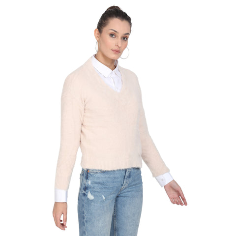 CAMEY Women Woolen v-Neck Sweater - Camey Shop