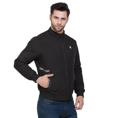 Mens Black Full Sleeve Zipper Jacket - Camey Shop