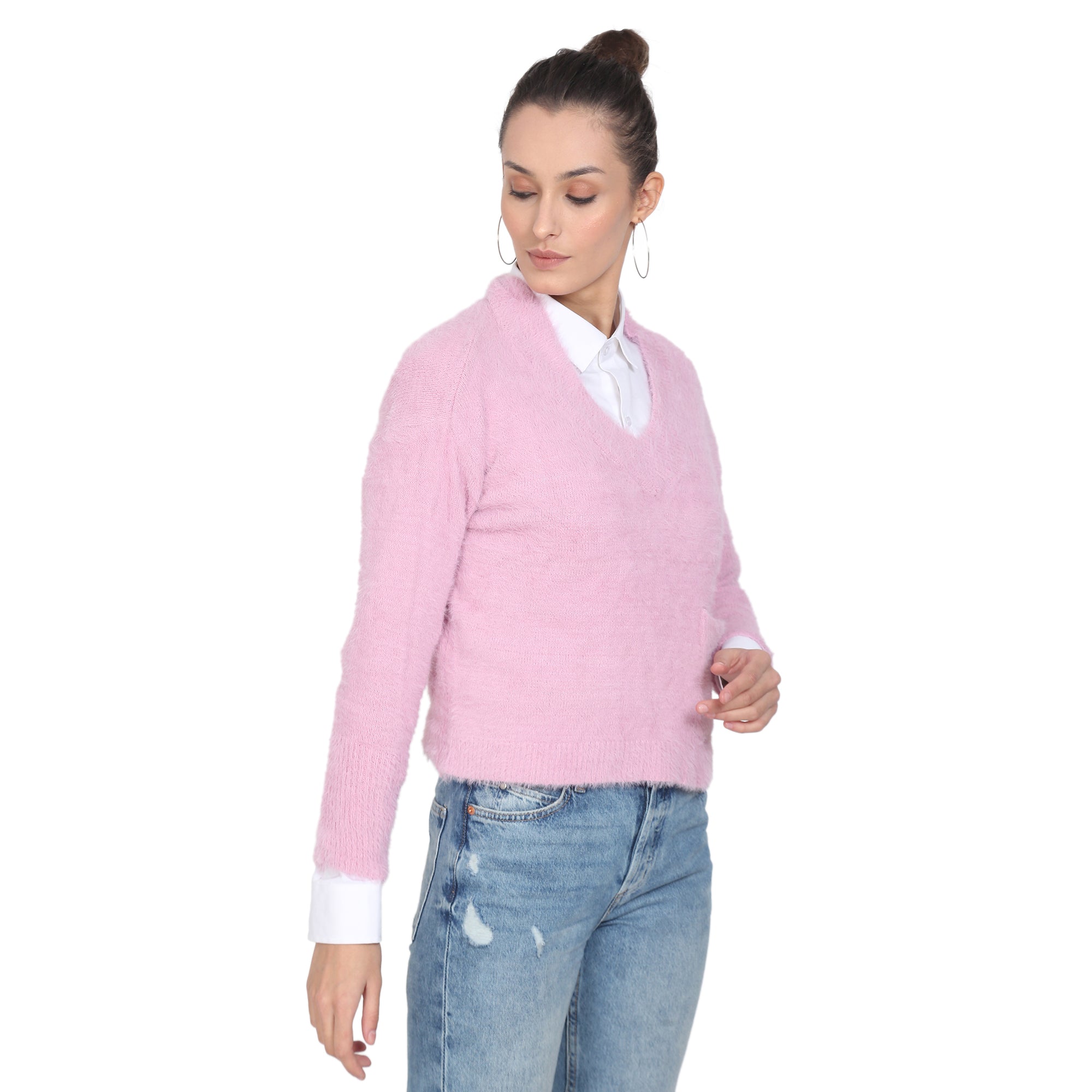 CAMEY Women Woolen v-Neck Sweater - Camey Shop