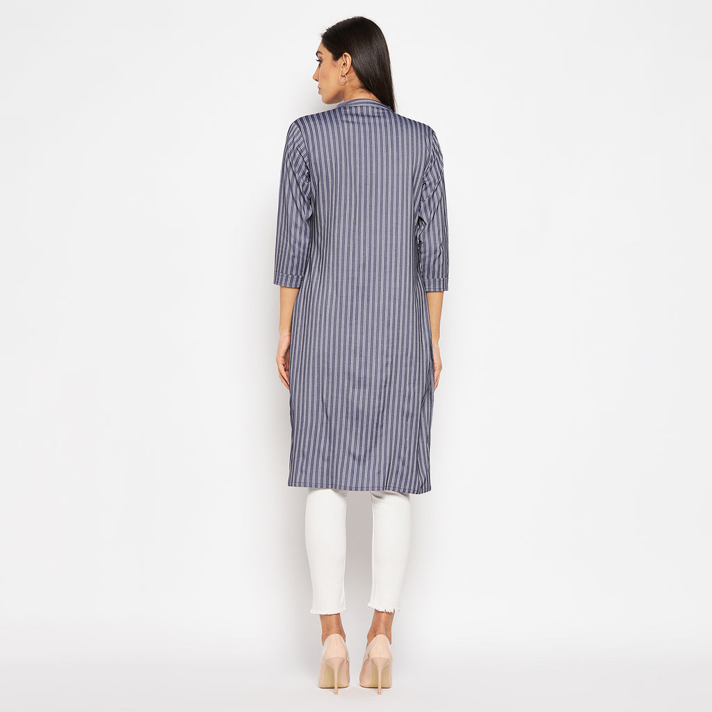 Camey Women Striped Straight Kurta - Camey Shop