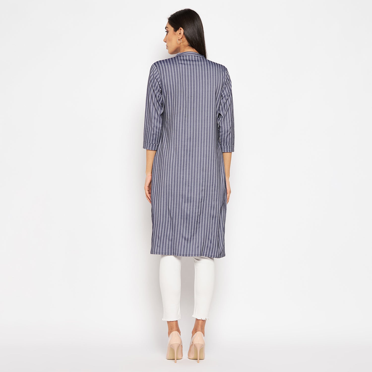 Camey Women Striped Straight Kurta - Camey Shop