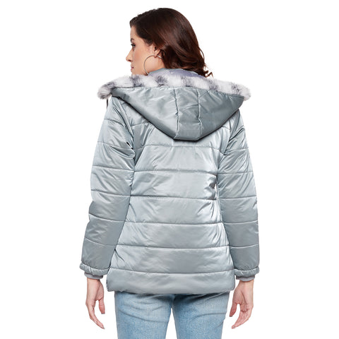 Camey Women's Regular Fit Hodded Bomber Jacket For Winter Wear |Full Sleeve | Zipper | Casual Jacket For Woman & Girl | Western Stylish Jacket For Women - Camey Shop