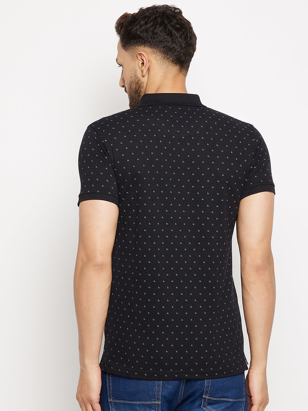 Camey Men's Printed Half Sleeves Cotton Front Button T-Shirt - Camey Shop