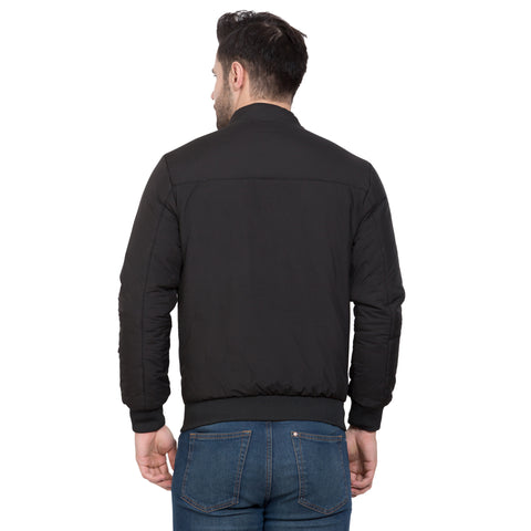 Mens Black Full Sleeve Zipper Jacket - Camey Shop