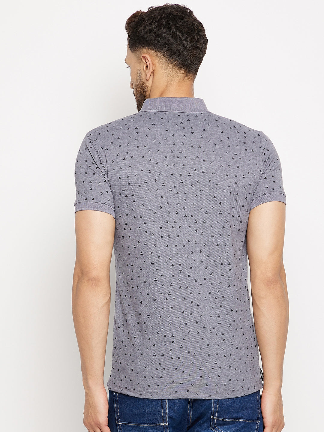 Camey Men's Printed Half Sleeves Cotton Front Button T-Shirt - Camey Shop