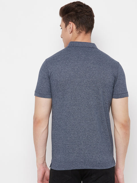 Men's Original Navy Half Sleeves Cotton Polo T-Shirt - Camey Shop