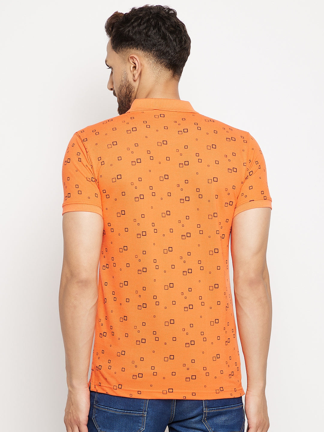 Camey Men's Printed Half Sleeves Cotton Front Button T-Shirt - Camey Shop