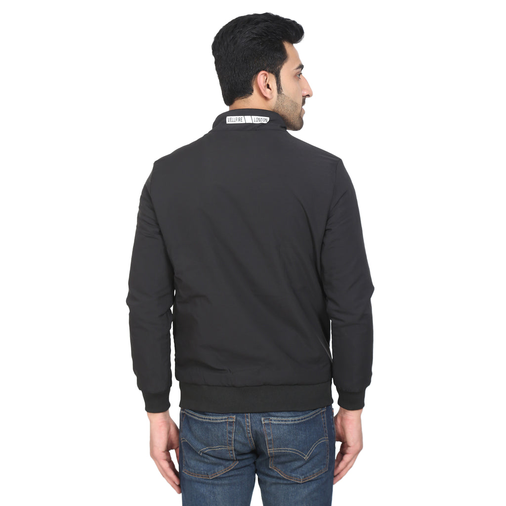 Mens Black Full Sleeve Zipper Jacket - Camey Shop