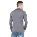 Men's Dark Grey Full Sleeves Cotton Polo T-Shirt - Camey Shop