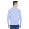 Men's Light Blue Full Sleeves Cotton Polo T-Shirt - Camey Shop