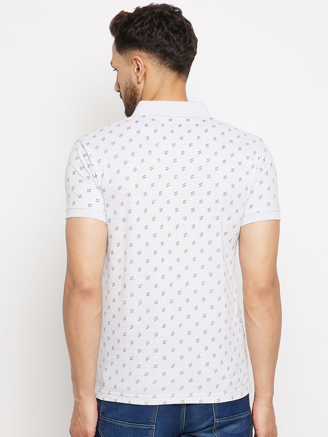 Camey Men's Printed Half Sleeves Cotton Front Button T-Shirt - Camey Shop