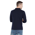 Men's Dark Blue Full Sleeves Cotton Polo T-Shirt - Camey Shop