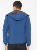 Mens Blue Full Sleeve Solid Jacket - Camey Shop