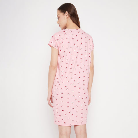 Camey Printed Knee Length Nighty, Loungewear, Nightwear, Sleepwear, Home Wear Short Nighty for Women - Camey Shop