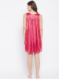 Red Ladies Solid Nighty - Camey Shop