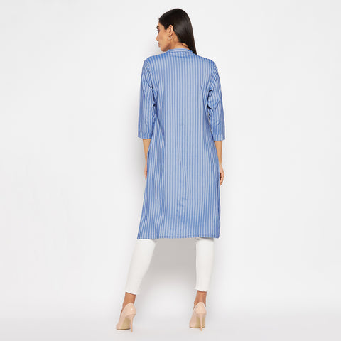 Camey Women Striped Straight Kurta - Camey Shop