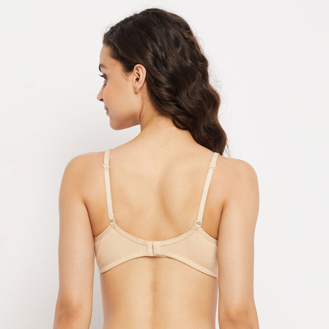 Womens Non Padded Non Wired Solid Full Coverage Skin Bra - Camey Shop