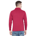 Men's Dark Pink Full Sleeves Cotton Polo T-Shirt - Camey Shop