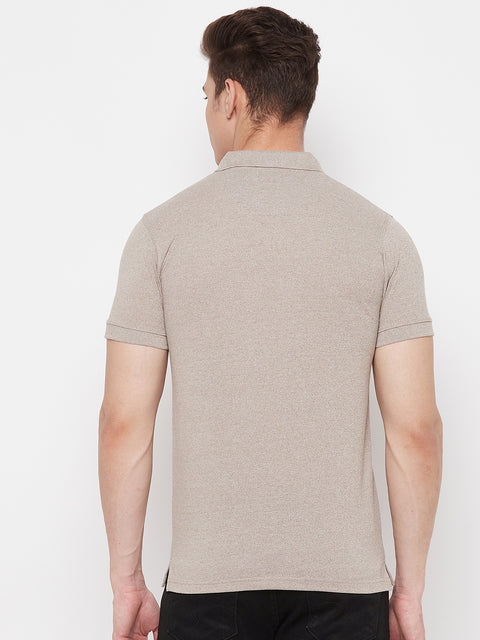 Men's Sand Dune Half Sleeves Cotton Polo T-Shirt - Camey Shop