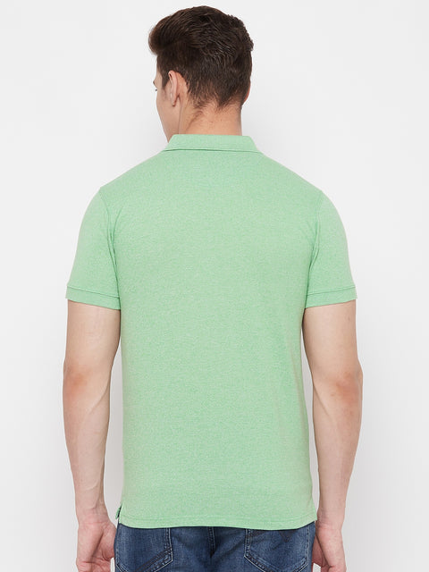 Men's Spring Green Half Sleeves Cotton Polo T-Shirt - Camey Shop