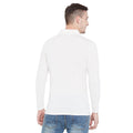 Men's Off White Full Sleeves Cotton Polo T-Shirt - Camey Shop