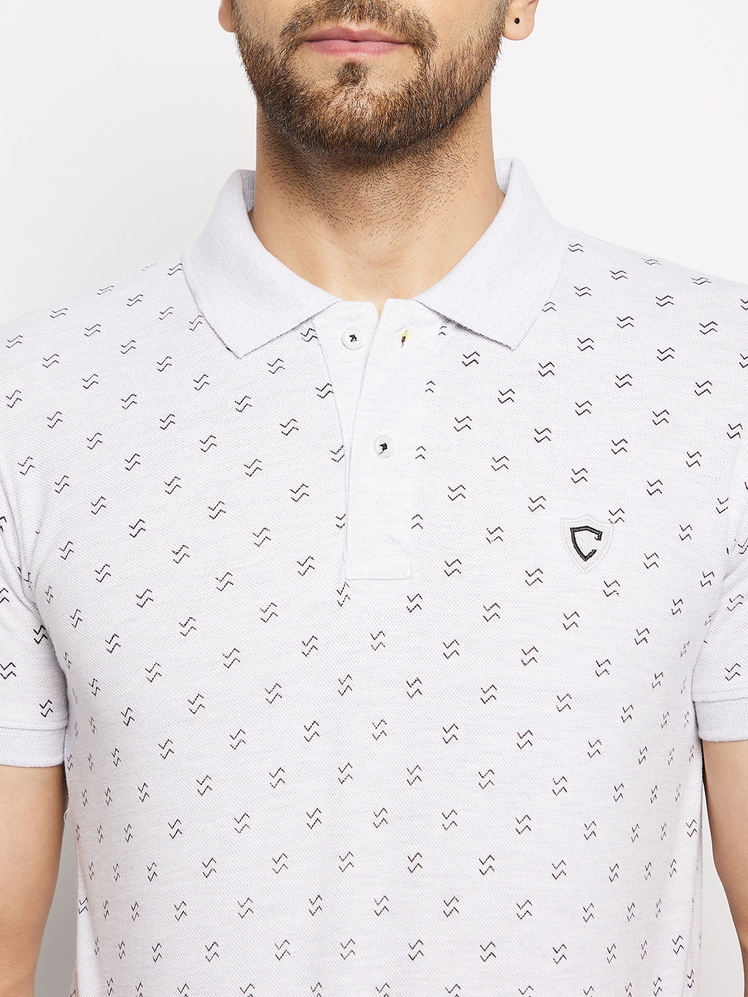 Camey Men's Printed Half Sleeves Cotton Front Button T-Shirt - Camey Shop