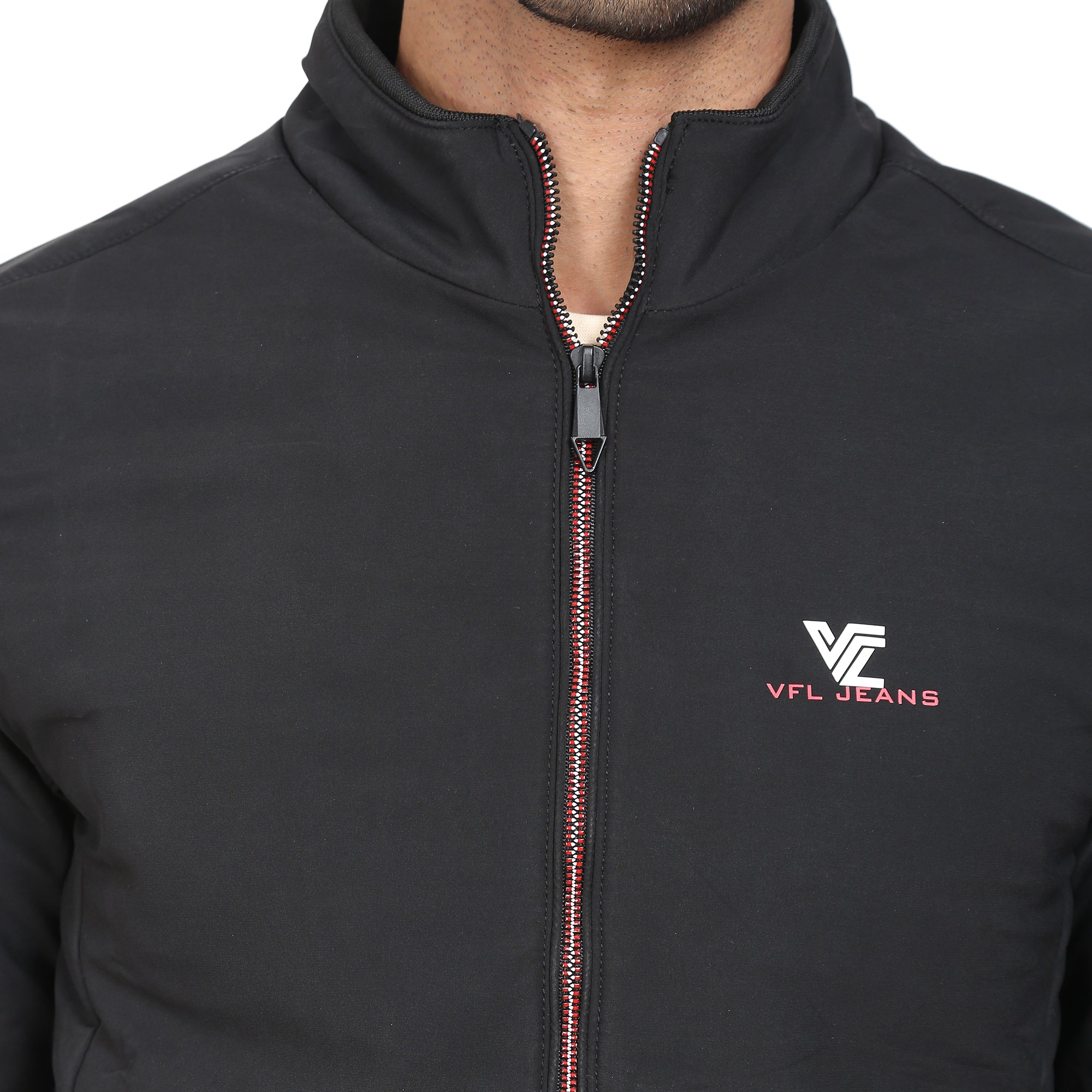 Mens Black Full Sleeve Zipper Jacket - Camey Shop