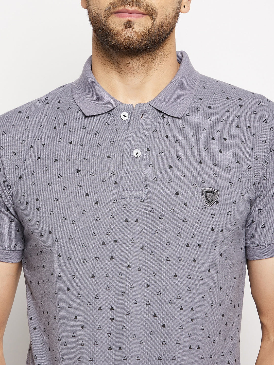 Camey Men's Printed Half Sleeves Cotton Front Button T-Shirt - Camey Shop