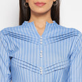 Camey Women Striped Cotton Shirt Mini Dress - Camey Shop