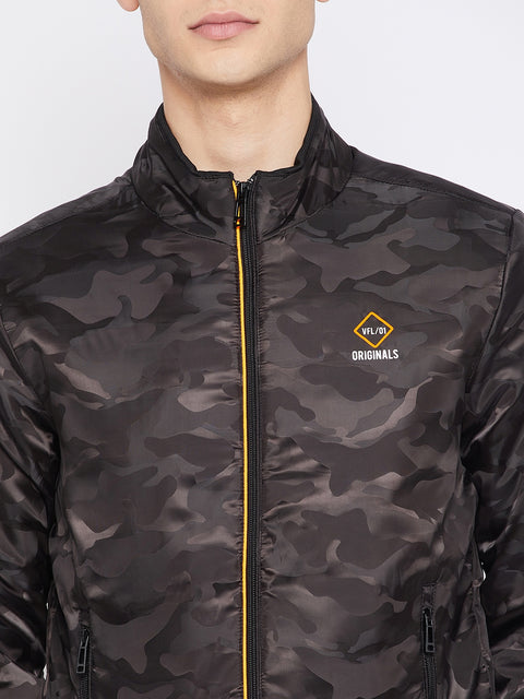 Mens Black Full Sleeve Zipper Jacket - Camey Shop