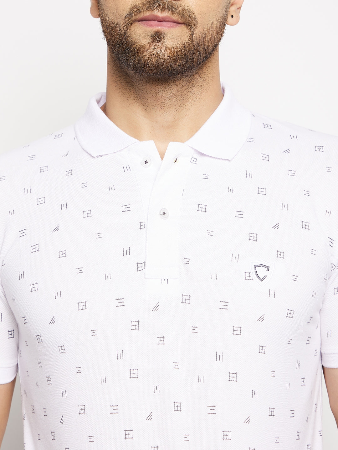 Camey Men's Printed Half Sleeves Cotton Front Button T-Shirt - Camey Shop