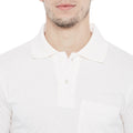 Men's Off White Full Sleeves Cotton Polo T-Shirt - Camey Shop