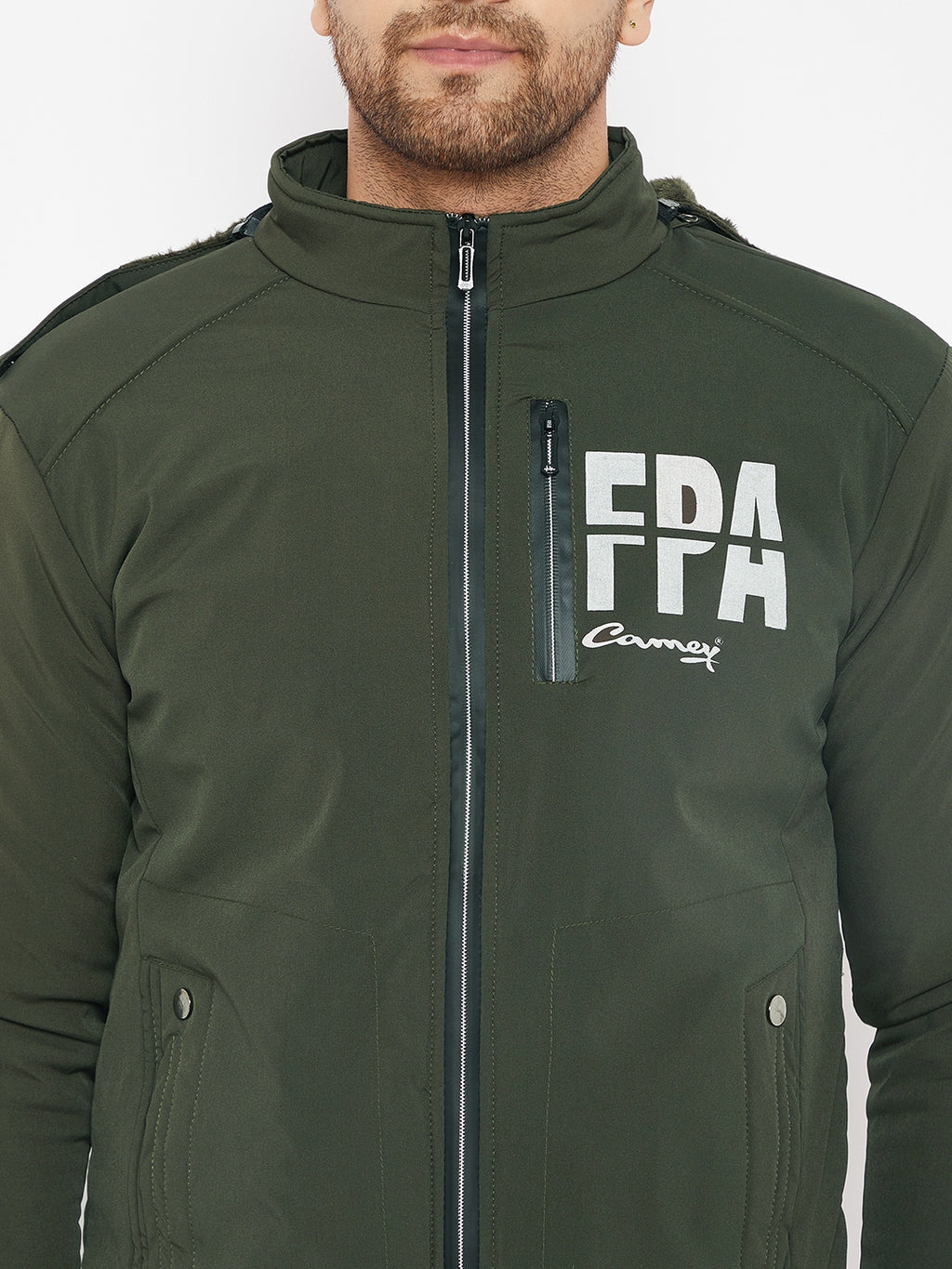 Mens Dark Green Full Sleeve Solid Jacket - Camey Shop