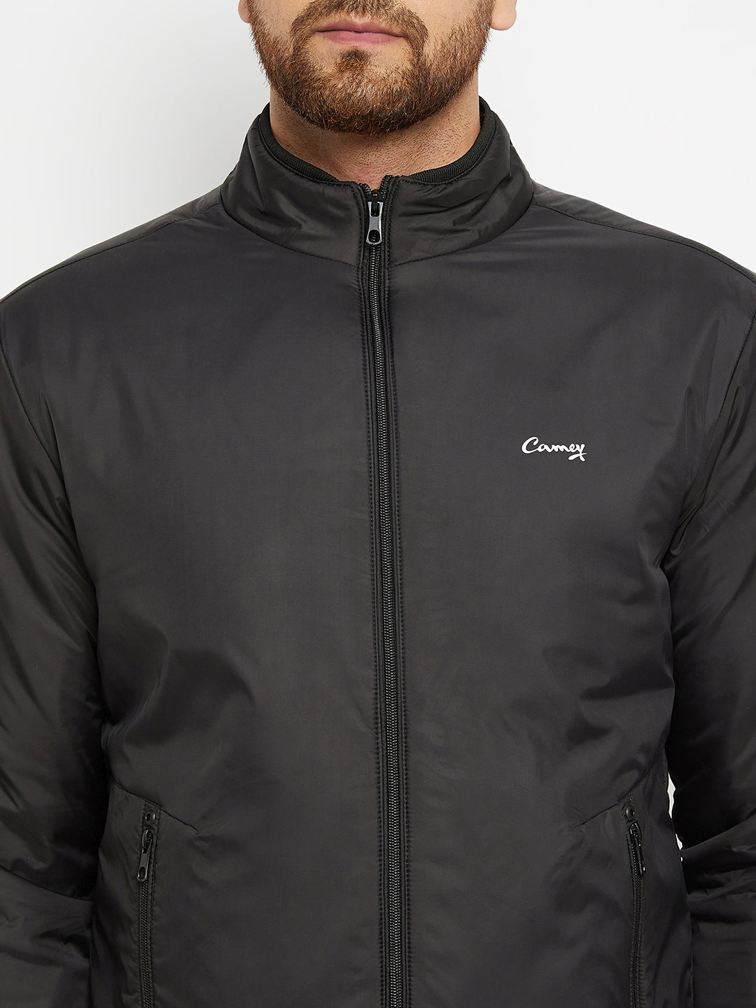 Mens Black Full Sleeve Zipper Jackets - Camey Shop