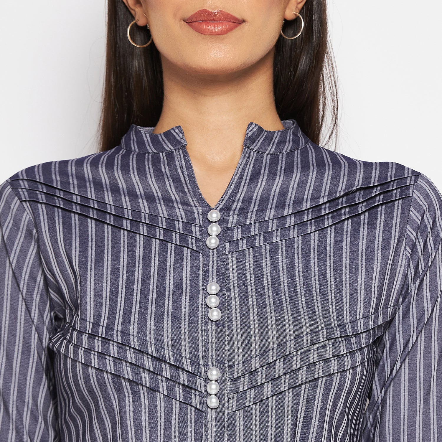 Camey Women Striped Cotton Shirt Mini Dress - Camey Shop