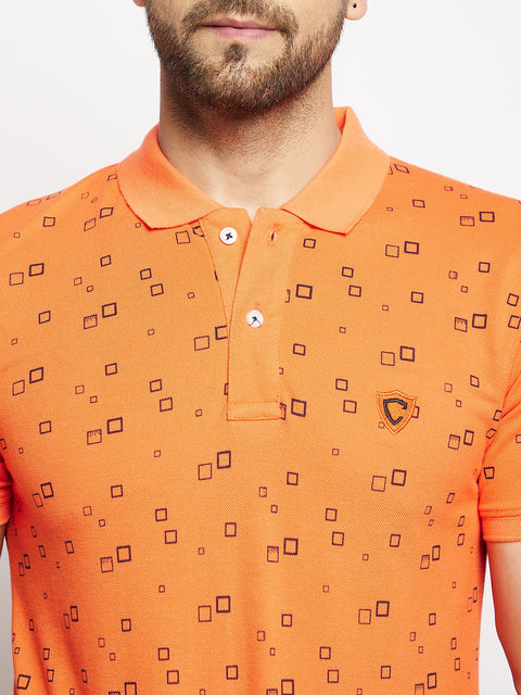Camey Men's Printed Half Sleeves Cotton Front Button T-Shirt - Camey Shop