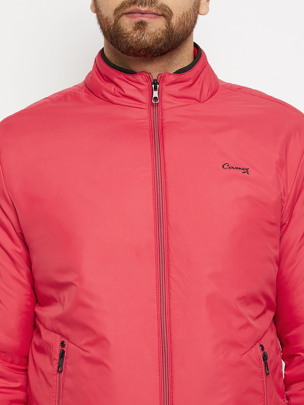Mens Red Full Sleeve Zipper Jackets - Camey Shop