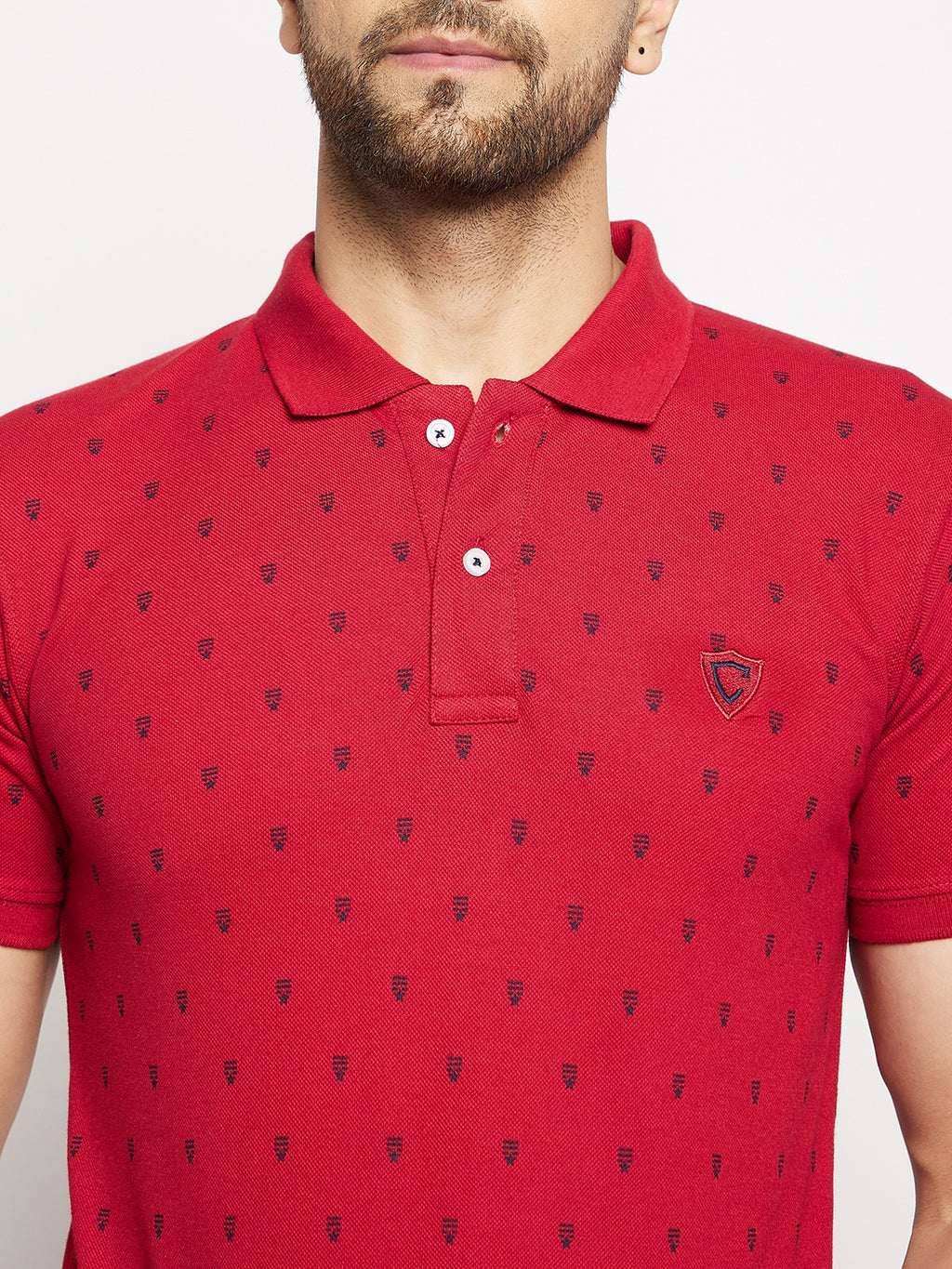 Camey Men's Printed Half Sleeves Cotton Front Button T-Shirt - Camey Shop