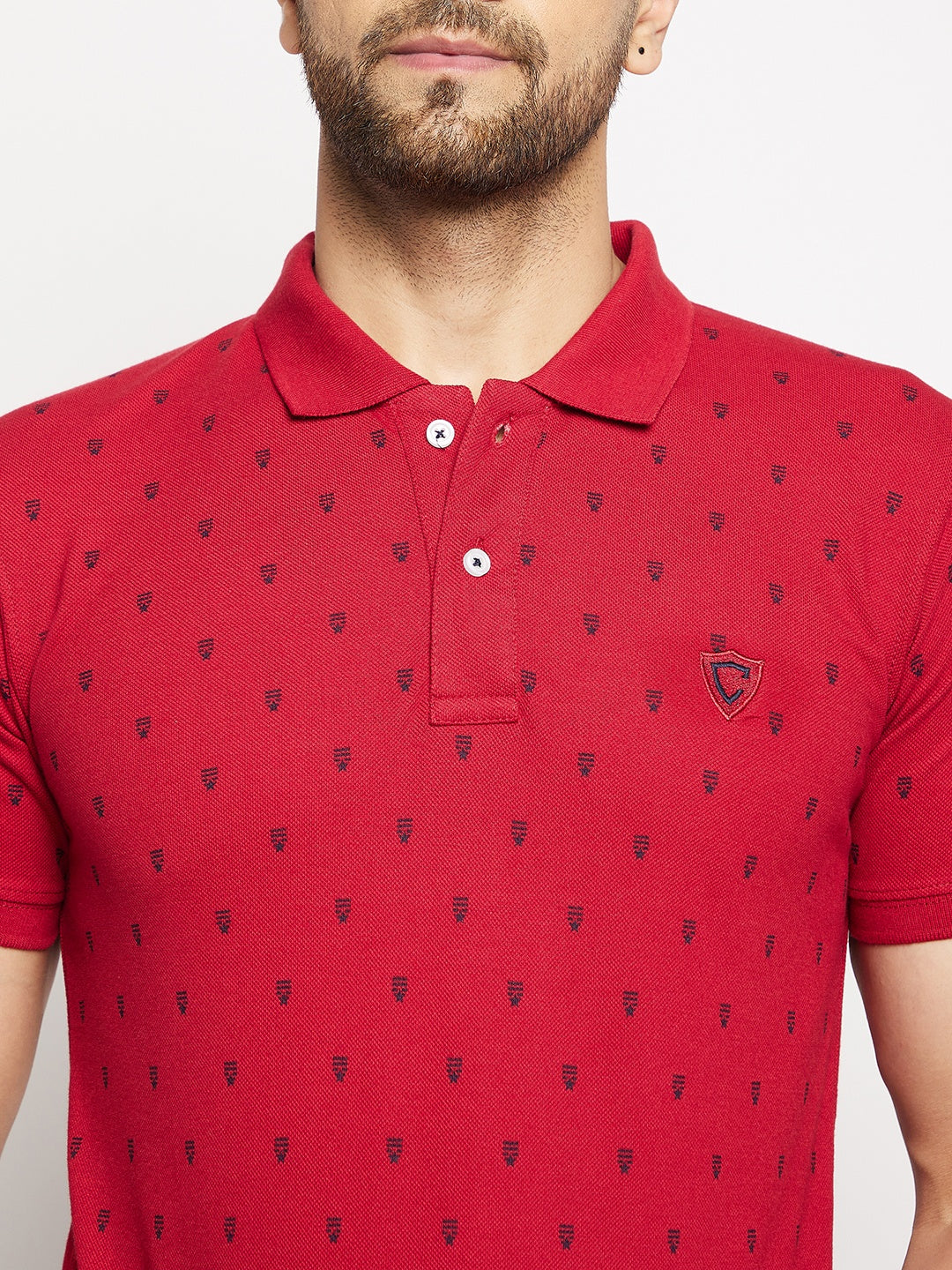 Camey Men's Printed Half Sleeves Cotton Front Button T-Shirt - Camey Shop