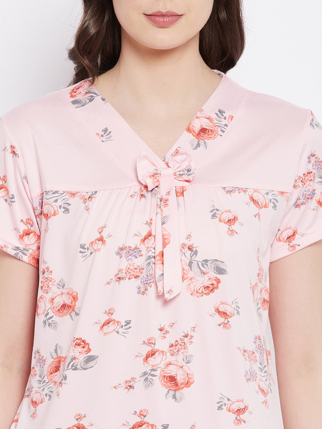 Floral Print Top & Pyjama Set In Rose Pink - Camey Shop