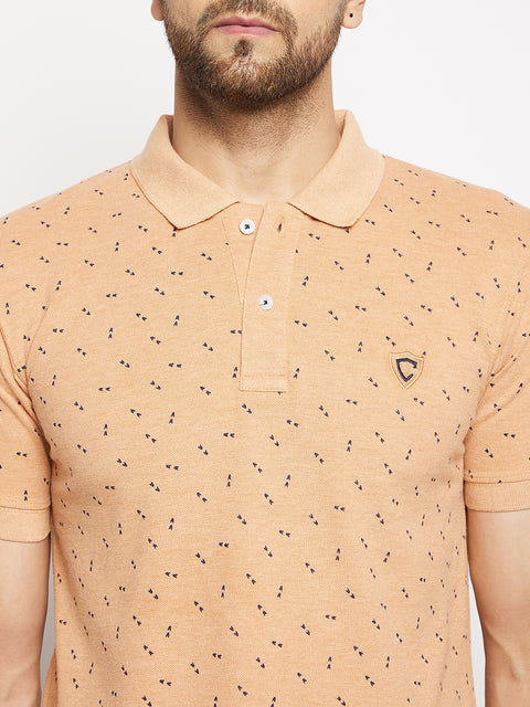 Camey Men's Printed Half Sleeves Cotton Front Button T-Shirt - Camey Shop