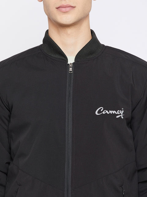 Mens Black Full Sleeve Zipper Jackets - Camey Shop