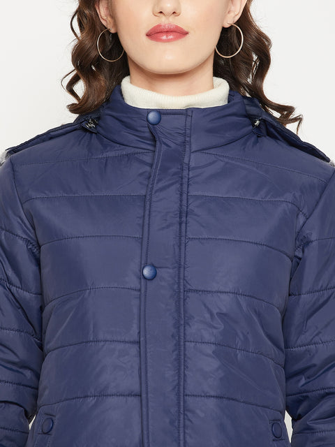Women's Regular Fit Hodded Bomber Jacket For Winter Wear |Full Sleeve | Zipper | Casual Jacket For Woman & Girl | Western Stylish Jacket For Women - Camey Shop